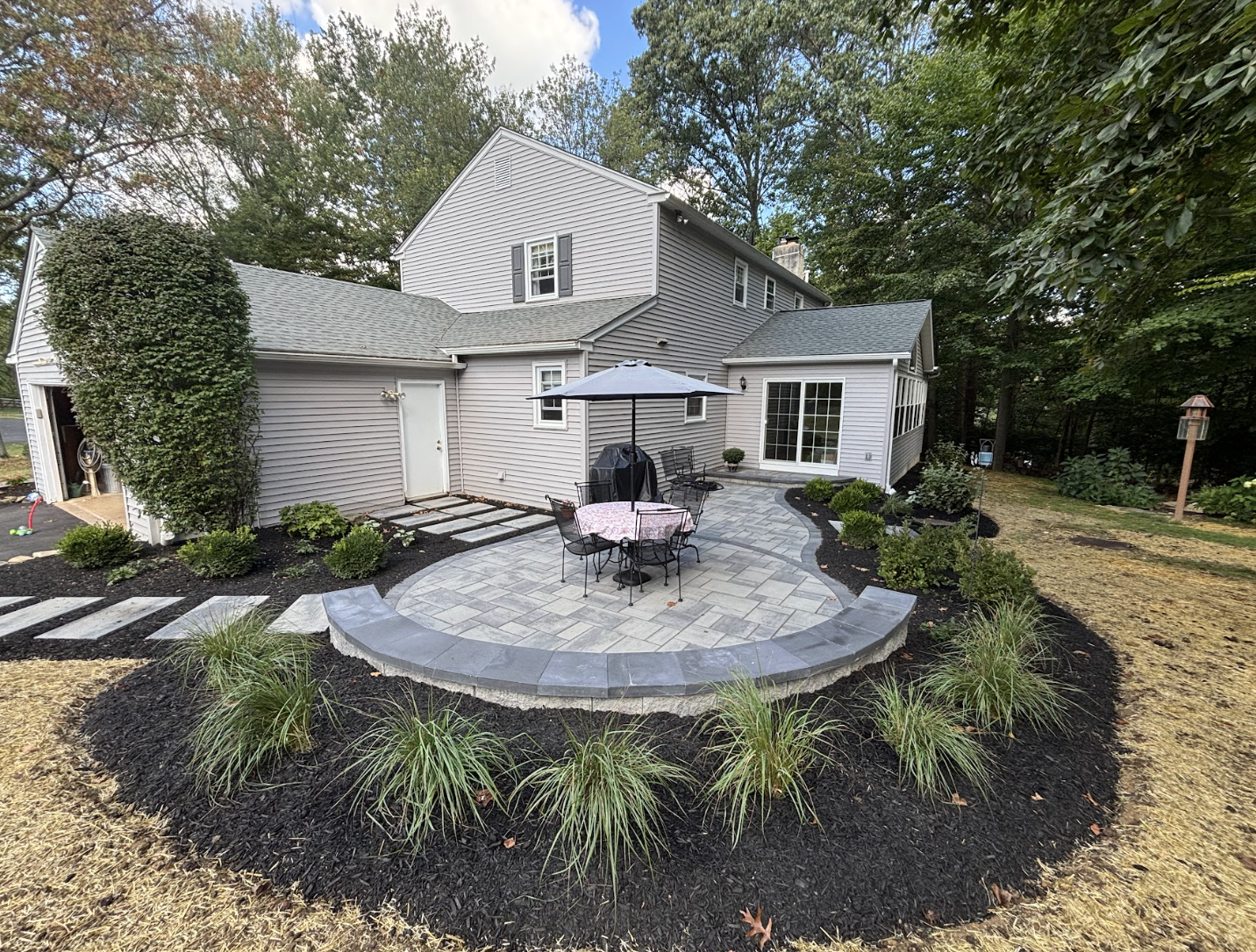 patio and planting installation project