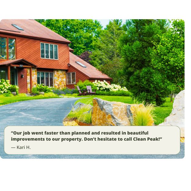 beautiful house with testimonial overlaid